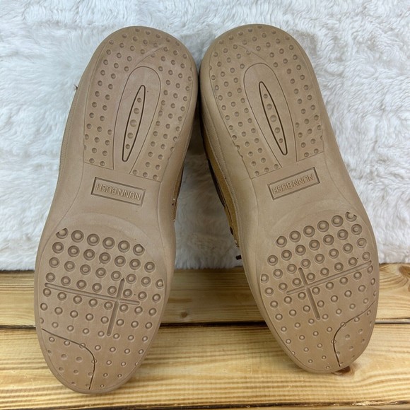 NEW Nunn Bush Mens Size 9 Slippers Eddie Mocassin Tan Leather Faux Fur Plaid - Picture 9 of 12